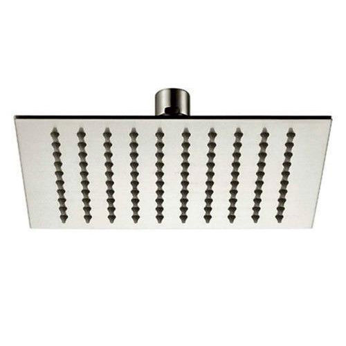 Rectangular Stainless Steel With Extra Holes Shower, 12 Inch 