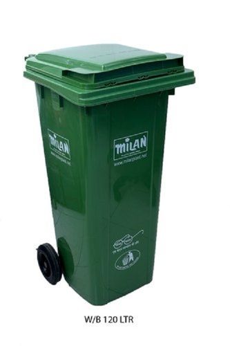 Strong Unbreakable Light Weight And Long Durable Plain Green Plastic Dustbin