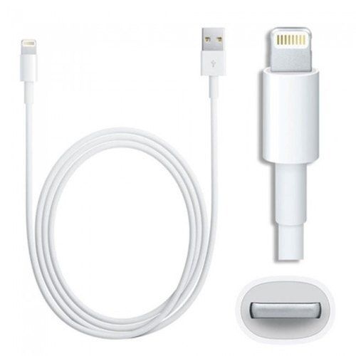 White Apple Lightning To Usb Charging Adapter And Sync Extra Tough Cable, 3 Feet 