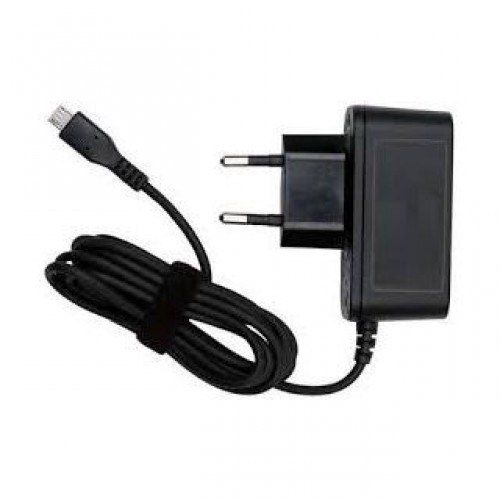 Black Mobile Charger For Basic Mobile Phones And All Micro Usb Devices, 1 Amp 