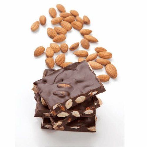 Brown Solid Almond Chocolate Bar