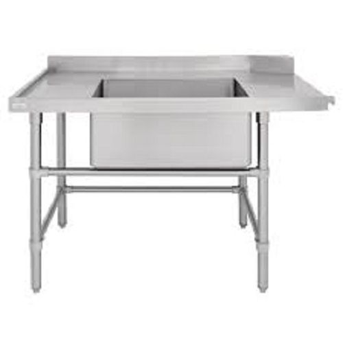 Long Lasting And Durable High Quality Stainless Steel Dishwasher Inlet Table  Capacity: 600 Kg/Hr