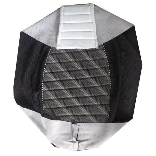 White And Grey Leather Bike Seat Covers