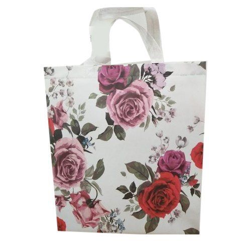 Loop Handle Floral Printed Non Woven Bag Bag Size: 8X5