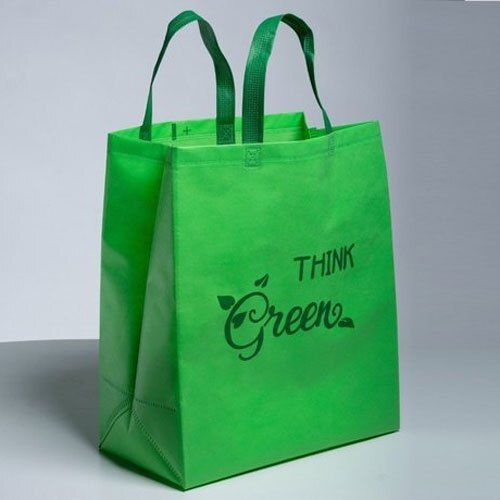 Green Color Printed And Environment Friendly Plain Durable Dyed Non Woven Bag Bag Size: 8X4