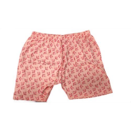 Printed Peach Breathable And Skin Friendly Cotton Shorts For Ladies