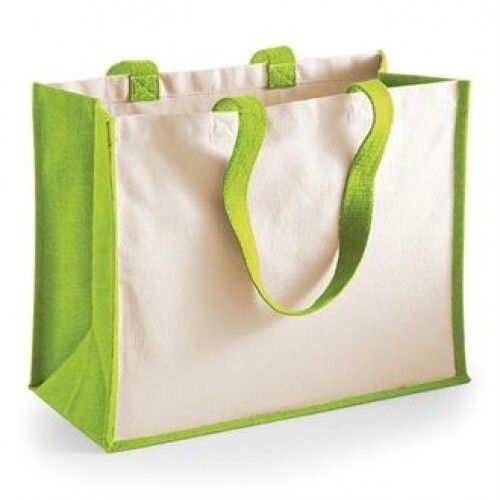 White And Green Color Fancy Environment Friendly Plain Dyed Non Woven Bag Capacity: 5 Kg/Day