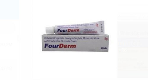 Fourderm -Cream Tube Use For Foot, Skin Infection, Pack Of 5G Color Code: White