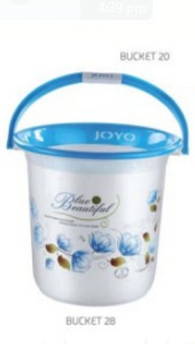 Blue And Transparent Leak-Proof Unbreakable Flora Printed Joyo Plastic Buckets Application: Bathroom