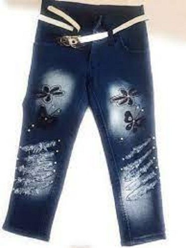 Blue Color Fancy Baby Girl Jeans For Casual And Party Wear Upto 5 Years Old 