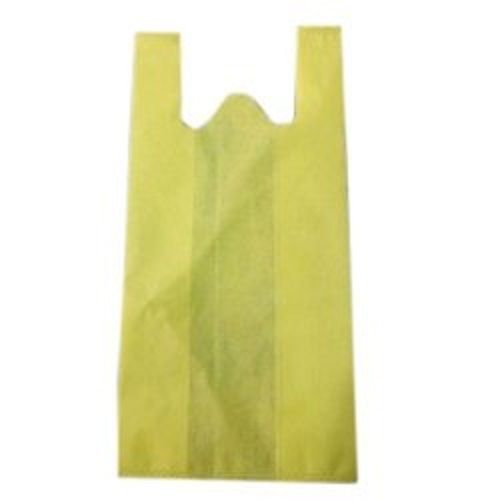 Yellow Classy And Fashionable Plain Non Woven W Cut Bag Made With Cotton Fabrics