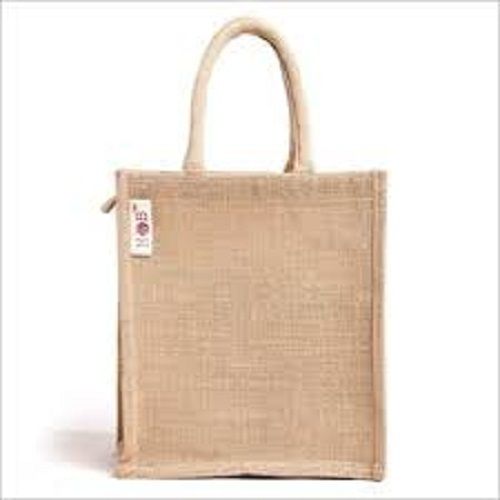 Easy To Carry And Eco-Friendly Strong Loop Handle Brown Jute Lunch Bag