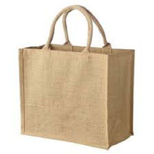 Easy To Carry And Eco-Friendly Strong Loop Handle Brown Jute Shopping Bag