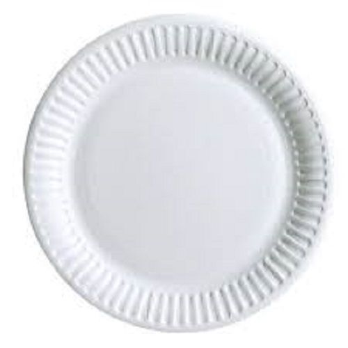 Environment Friendly Disposable And Recyclable White Color Plain Paper Plate