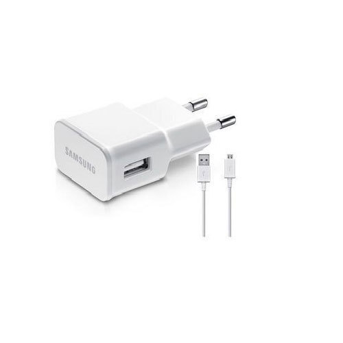 Fast Charging Mobile Charger - Plastic Body, Compact Size, White Color | Detachable USB Cable, Lightweight Design for Travel