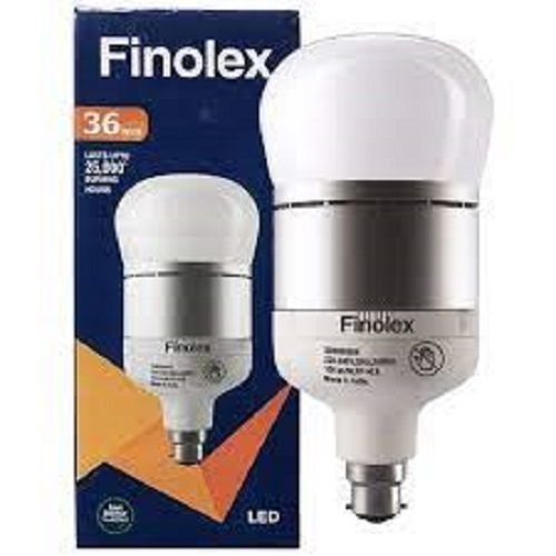 Finolex 20 Watt Light Weight Round Led Bulb For Domestic And Home Base Type B22 Body Material: Aluminum