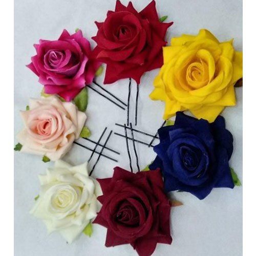 Customized High-Quality Materials Multicolor Rose Flower Hair Pins For Girls 