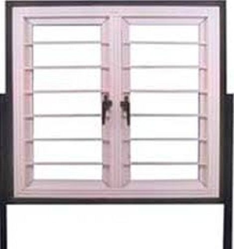 Pink Color Double Door High Strength Steel Window With High Corrosion Resistivity Screen Netting Material: Fiberglass