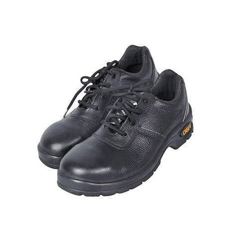 Pu Sole Safety Shoes Industrial Black Colour With Sweat Free And Extra Protection Insole Material: Rubber