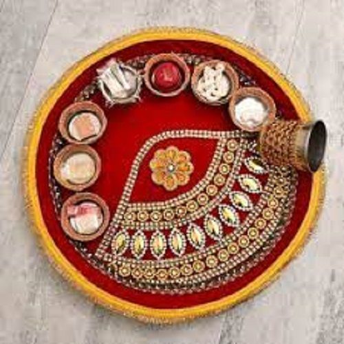 Stainless Steel Pooja Thali Good For Daily Rituals With Elegant Design
