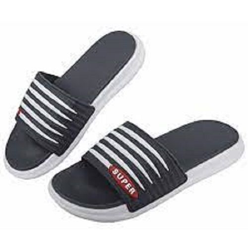 Fabric Stylish Fancy Non Slippery Black And White Men Sandals For Casual Wear