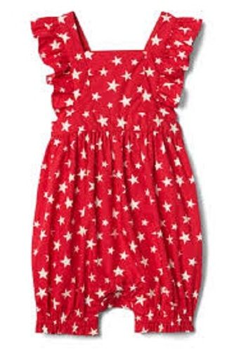 Stylish Red And White Color With Star Pattern Cotton Baby Suits For Newborn