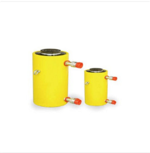 Yellow Heavy-Duty Steel Double Acting Hydraulic Cylinder For Industrial, 700 Bar Pressure Capacity: 50-500 Ton Ton/Day