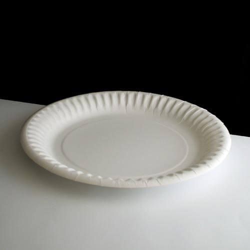 11 Inch White Round Shape Disposable Paper Plate Application: Event And Party Supplies