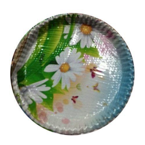 12 Inch Floral Printed Round Shape Disposable Paper Plate Application: Event And Party Supplies