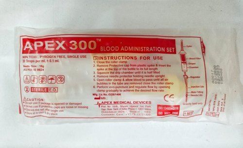 A Grade White Colour Pvc Blood Transfusion Set For Hospital Use, Easy To Use