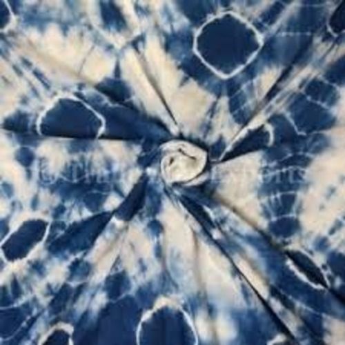 Blue And White 100% Pure Cotton Tie Dyed Fabric For Clothing And Curtains, 45 Inch Width  Density: 0.5 Gram Per Cubic Meter (G/M3)