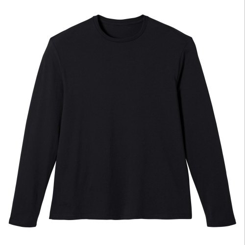 Plain Black Full Sleeve Round Neck Casual Wear Cotton T Shirts For Men Gender: Male