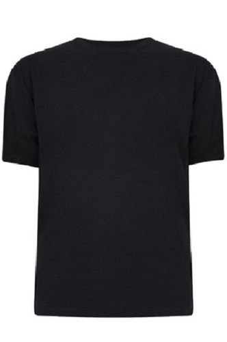 Plain Casual Wear Cotton Black Round Neck Half Sleeve T Shirts For Men Gender: Male