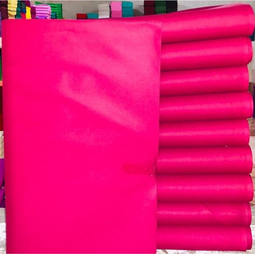 Pink 100% Pure Cotton Plain Dyed Fabric For Textile Industry, 44 Inch Width  Density: 0.5 Gram Per Cubic Meter (G/M3)