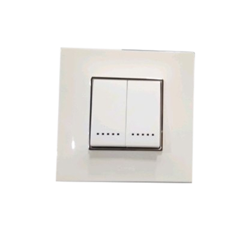 White Electric Switch - PVC Material, 3-5 Inch Size, 110 Volt Rated Voltage | Durable Design, Indoor/Outdoor Use, Easy Access Wiring
