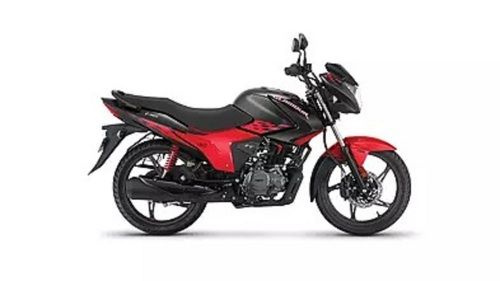 Metal Black And Red Color Hero Glamour Bike With 125Cc Engine Capacity And 75Kmpl Mileage