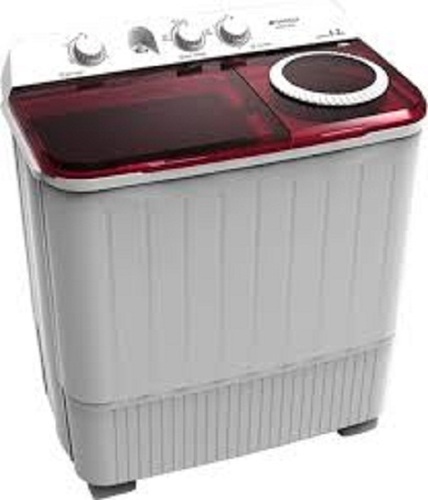 Portable 7kg Front Loading Washing Machine - Plastic, White And Maroon Design | Energy Saver, Innovative Spin System, Compact For Small Spaces