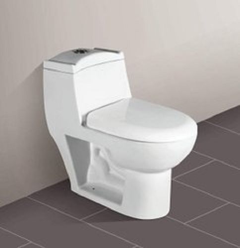 Round Easy To Clean And Scratch Resistant White Backline Ceramic One Piece Western Toilet