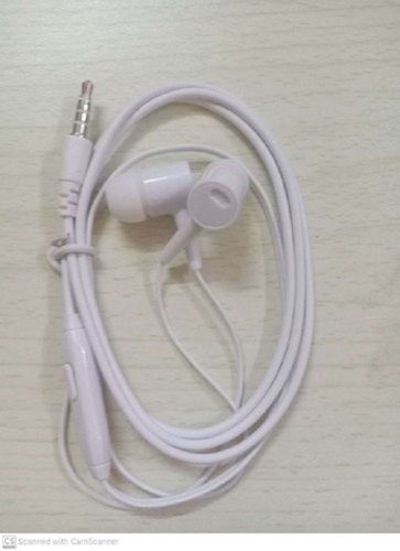 Mobile White Wired Earphone Sleek Design With Premium Sound Quality 