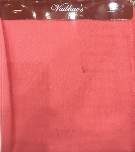 Plain Pattern Mix Cotton Blend Soft And Comfortable Orange Colour Shirting Fabric