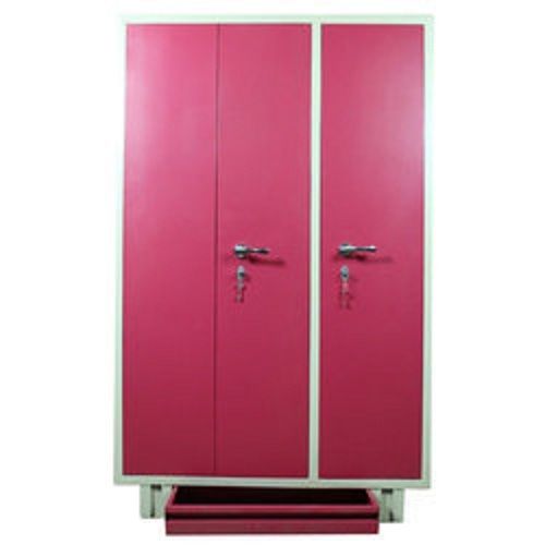 Machine Made Two Door Durable And Stylish Modern Strong Steel Pink Color Almirah 