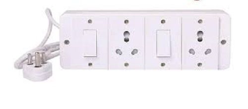 White Pvc Electric Extension Switch Boards With Two Switch Two Button For Domestic Use