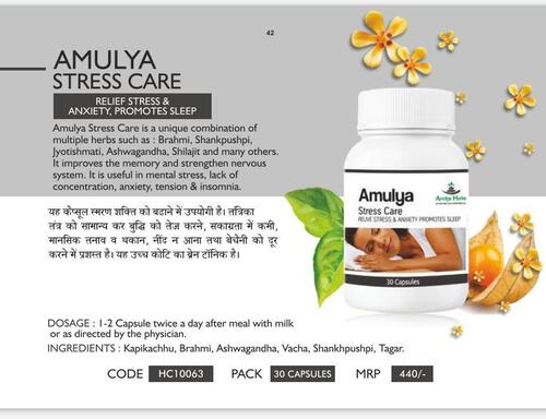 Amulya Stress Care Capsules Age Group: For Adults