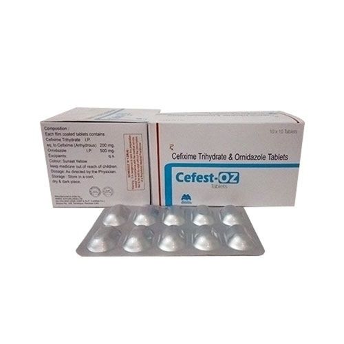 Cefest-OZ Cefixime Trihydrate And Ornidazole Antibiotic Tablet, 10x10 Alu Alu Pack