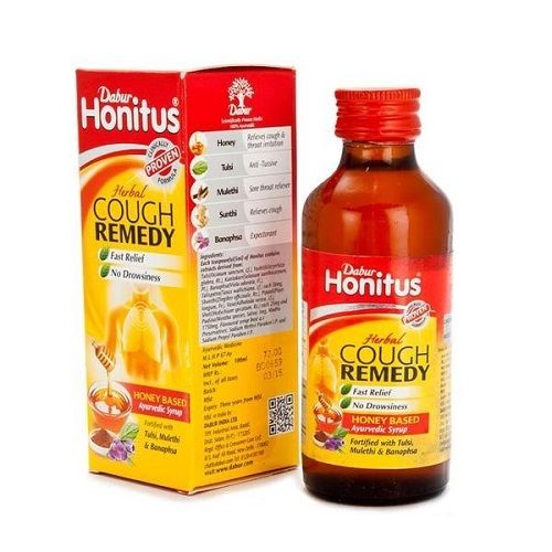 Ayurvedic Medicine Dabur Honitus Herbal Cough Remedy Syrup 100 Ml For Relieve Throat Congestion