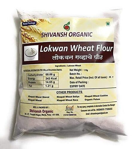 Easy To Digest Healthy Organic Lokwan Wheat Flour With 5 Kg Pack Size