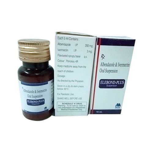 Elebond-Plus Albendazole And Ivermectin Antihelmintic Oral Suspension, 10 ML