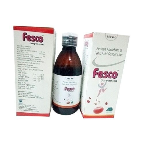 Fesco Ferrous Ascorbate And Folic Acid Oral Suspension, 150 Ml Dosage Form: Liquid