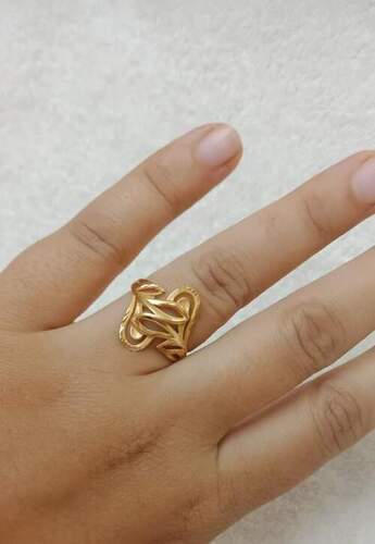 Highly Attractive Trendy And Stylish Gold Plated Braid Dews Rings For Women