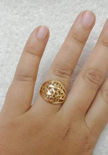 Highly Attractive Trendy And Stylish Gold Plated Seed Of Life Ring For Women